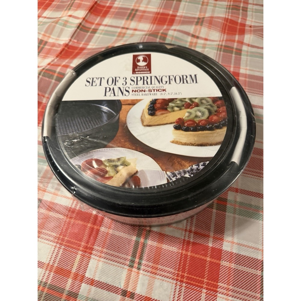 Round Springform Cake Pans Set of 3 Nonstick, Heavy-Duty, 8.5" ", 9.5", 10.5"